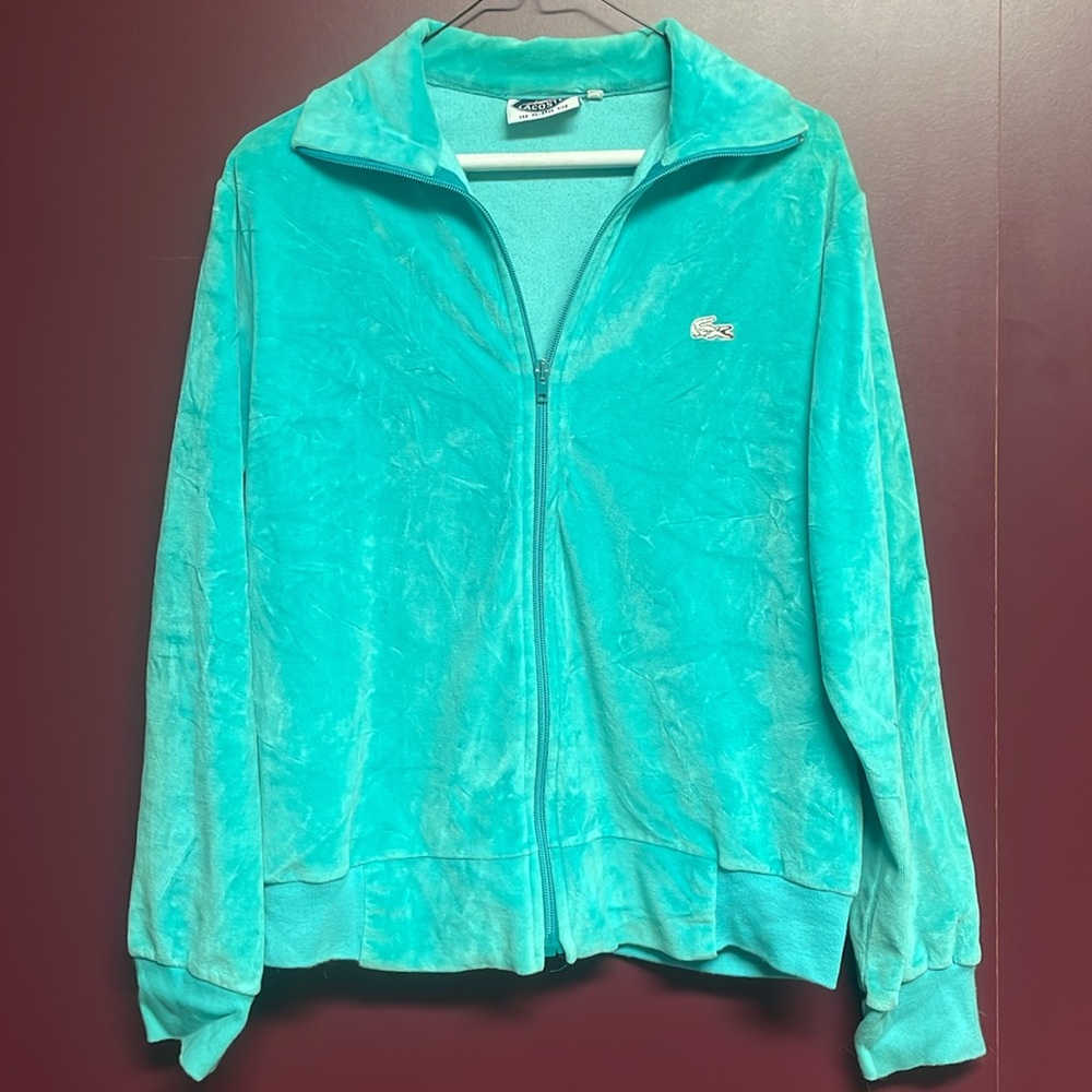 Vintage 70’s 80’s Lacoste velour Zip up jacket